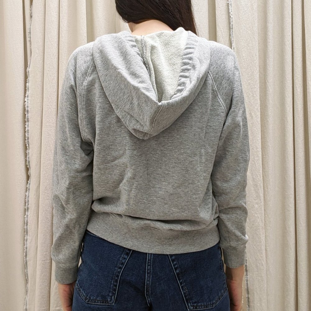 J. Crew V-Neck Cotton Terry Hoodie - Picture 2 of 9
